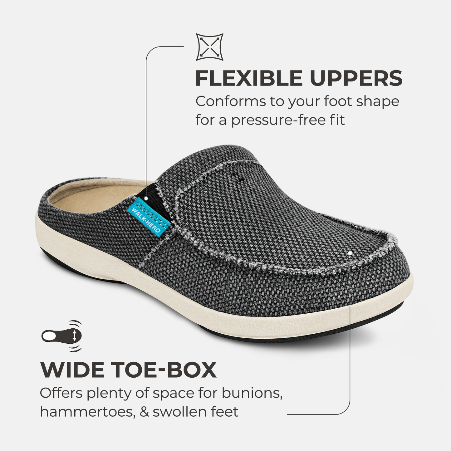 Women's Canvas Arch Support Slippers - Buy 1 Get 1 Free